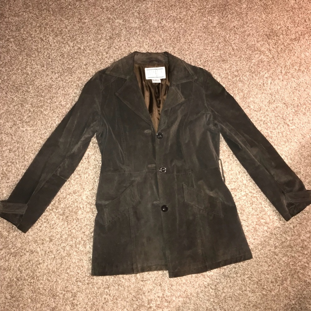 BLACK FRIDAY SALE 100% Real Leather BB Dakota Trench Coat Jacket L